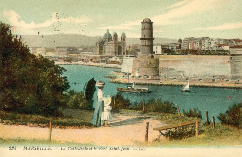 Marsylia, Katedra, Fort Saint-Jean autorstwa French Photographer