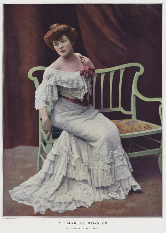 Marthe Regnier, francuska aktorka (kolorowe zdjęcie) autorstwa French Photographer