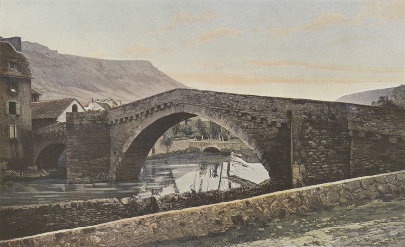 Mende, Pont Notre-Dame, na Lot autorstwa French Photographer