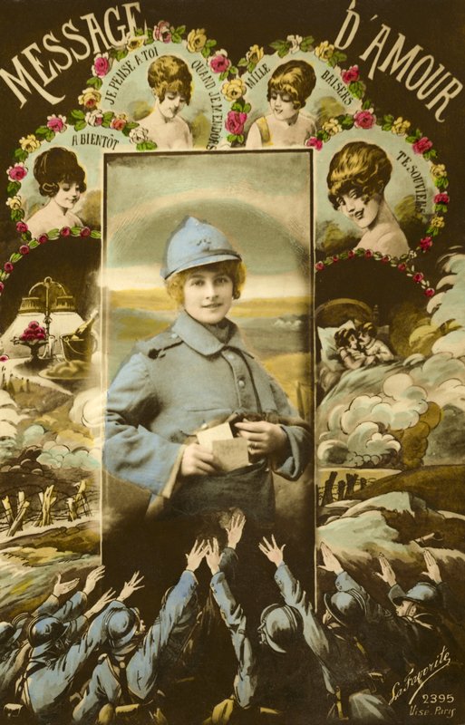 Przesłanie miłości do żołnierzy (kolorowe zdjęcie) autorstwa French Photographer