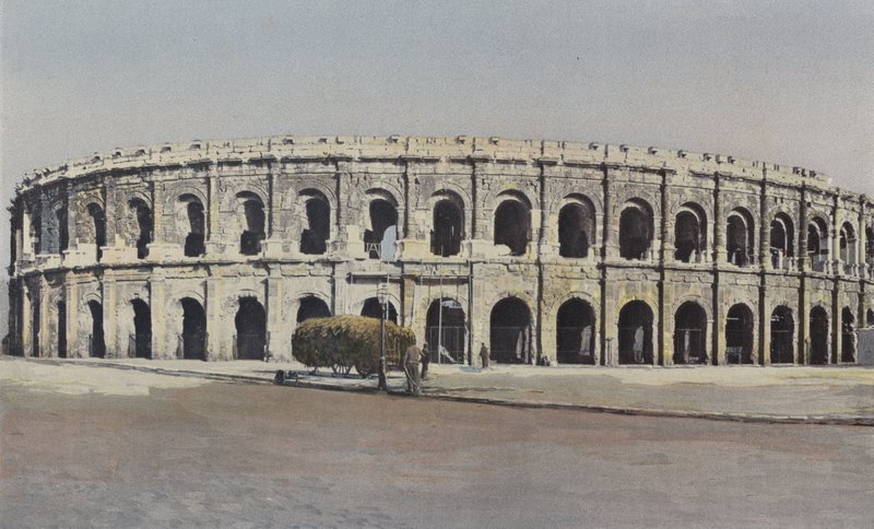Nimes, Areny, Kompleks zewnętrzny autorstwa French Photographer
