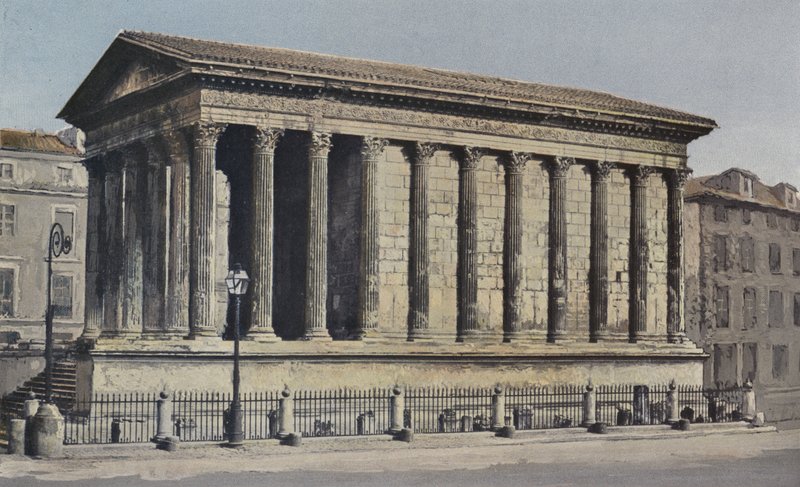 Nimes, Maison Carree (Muzeum Starożytności), Ensemble S O autorstwa French Photographer