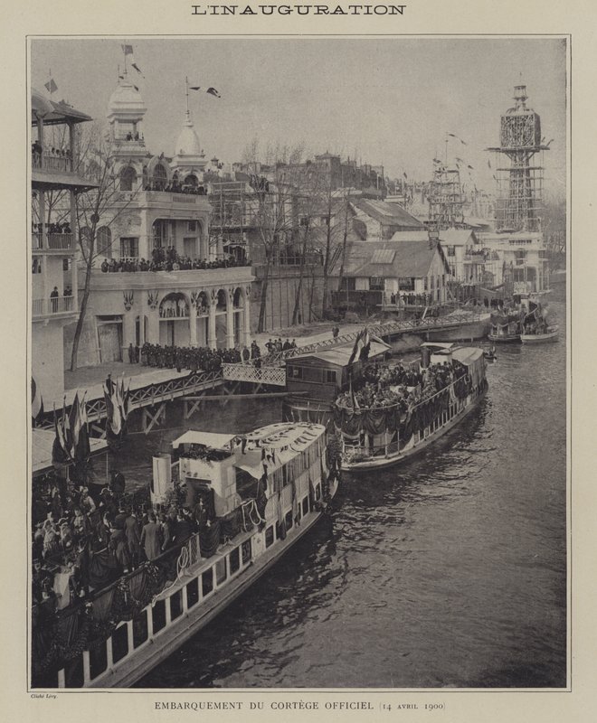 Otwarcie Wystawy Universelle 1900, Paryż (zdjęcie czarno-białe) autorstwa French Photographer