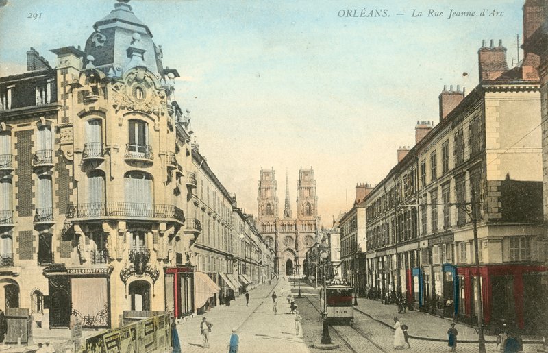 Orlean, Katedra, Rue Jeanne DArc autorstwa French Photographer