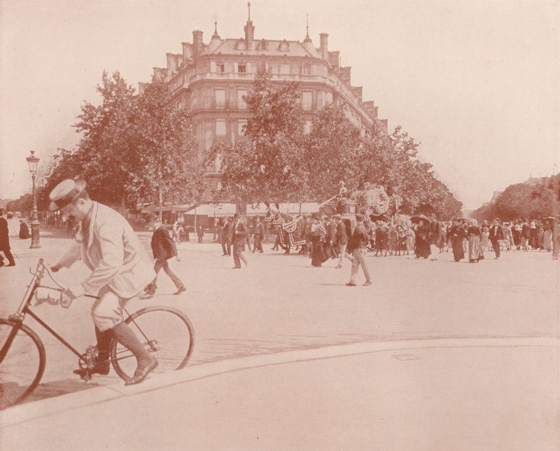 Paryż: Pogrzeb Alboniego, Wielkiej Prima Donny (zdjęcie czarno-białe) autorstwa French Photographer