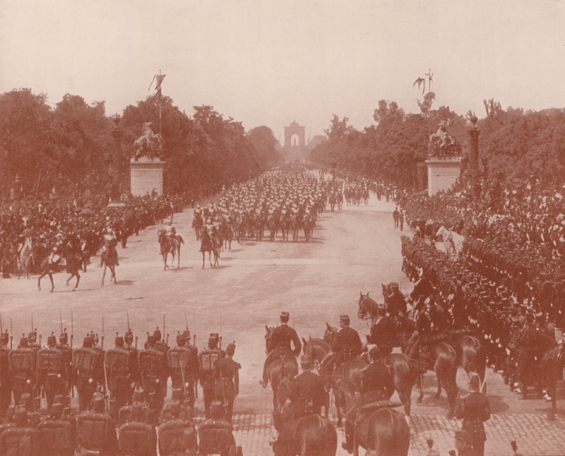Paryż: Pogrzeb Victora Hugo (zdjęcie czarno-białe) autorstwa French Photographer