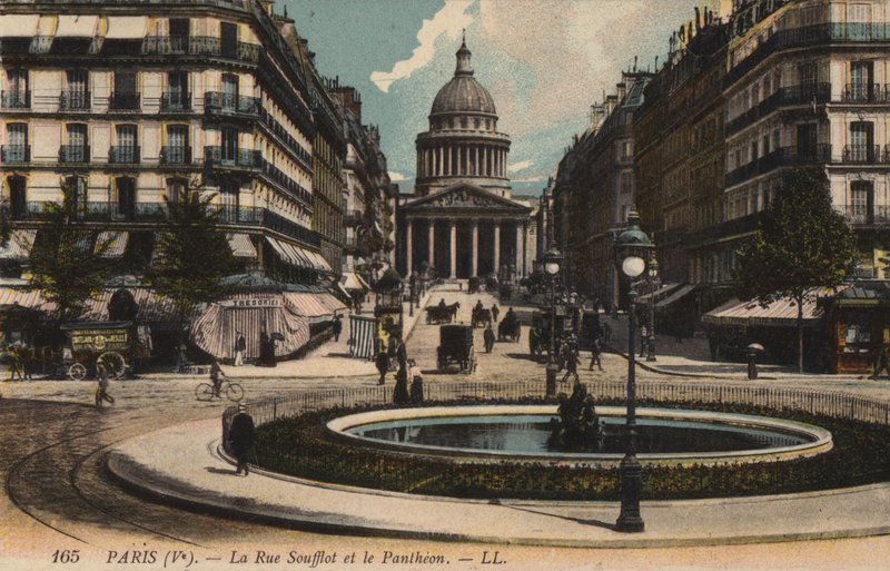 Paryż, Rue Soufflot, Panteon autorstwa French Photographer