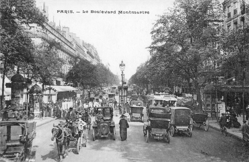 Paryż, bulwar Montmartre autorstwa French Photographer