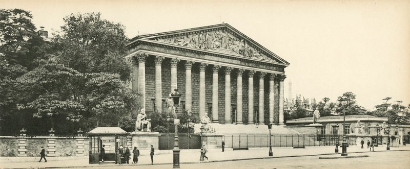 Paryż, Le Palais-Bourbon, Izba Deputowanych, Pałac Burbonów, Izba Deputowanych autorstwa French Photographer