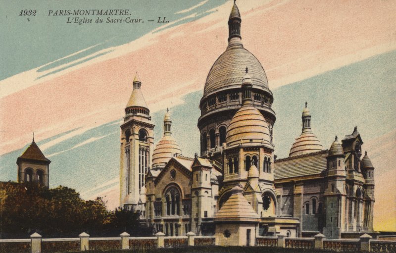 Paryż, Montmartre, Kościół Najświętszego Serca autorstwa French Photographer