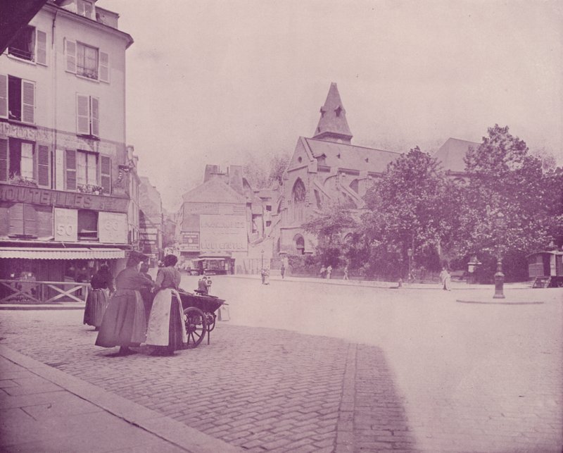 Paryż: Kościół św. Medarda (zdjęcie czarno-białe) autorstwa French Photographer