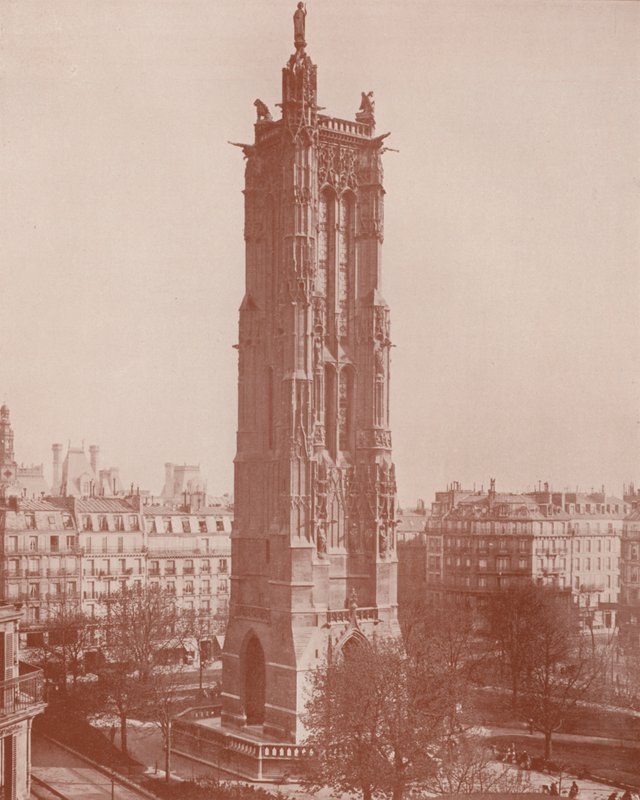 Paryż: Wycieczka Saint Jacques, St James (zdjęcie czarno-białe) autorstwa French Photographer