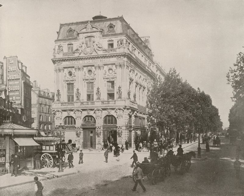 Paryż: Teatr Renesansu (zdjęcie czarno-białe) autorstwa French Photographer