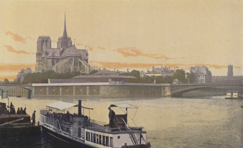Paryż, Widok na punkt E Ile de la Cite autorstwa French Photographer