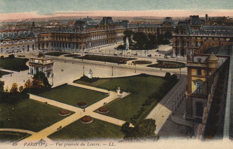 Paryż, Vue generale du Louvre autorstwa French Photographer