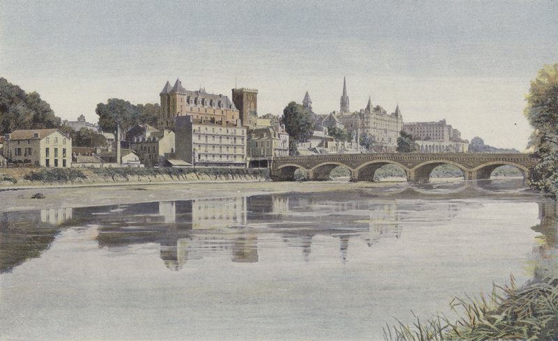 Pau, Widok ogólny, z lewego brzegu Gave autorstwa French Photographer