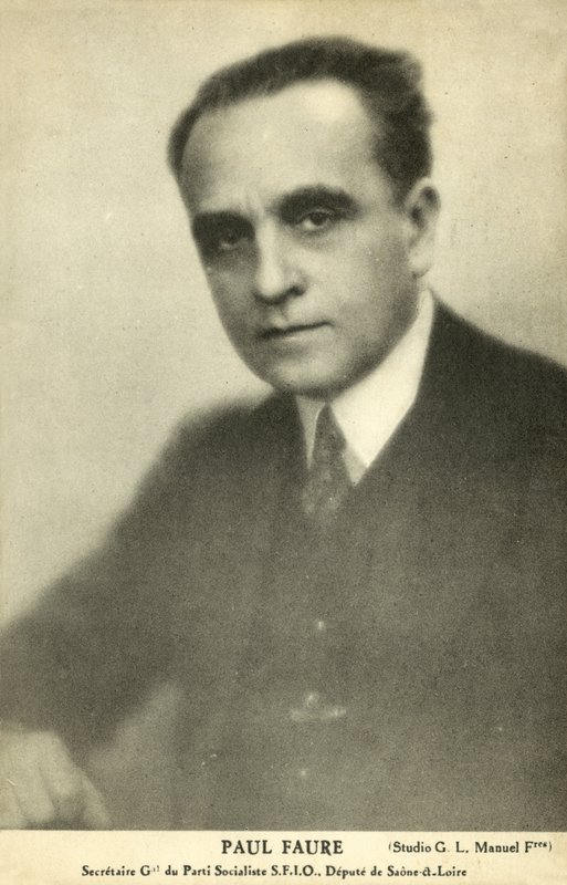 Paul Faure, francuski polityk socjalistyczny (zdjęcie czarno-białe) autorstwa French Photographer