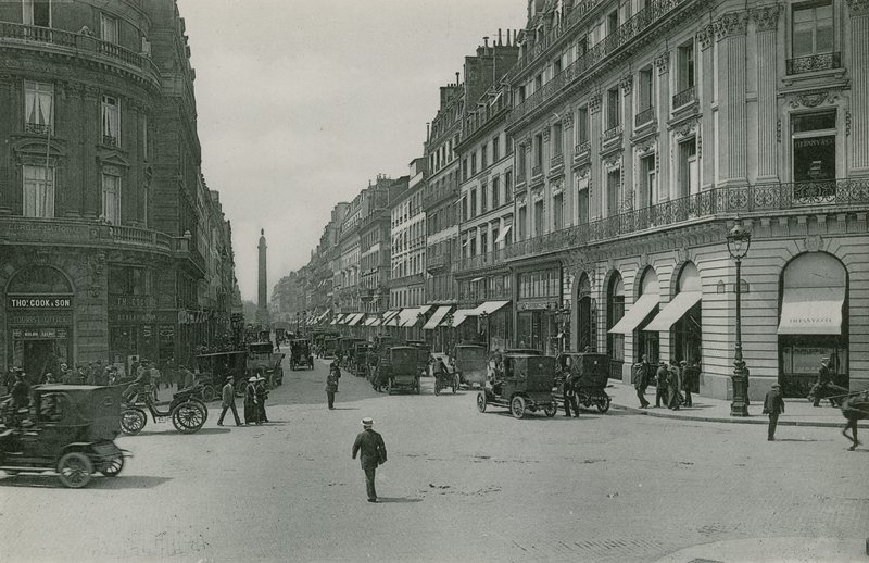 Perspective de la Rue de la Paix, Perspektywa na ulicę Paix (fotograwiura) autorstwa French Photographer