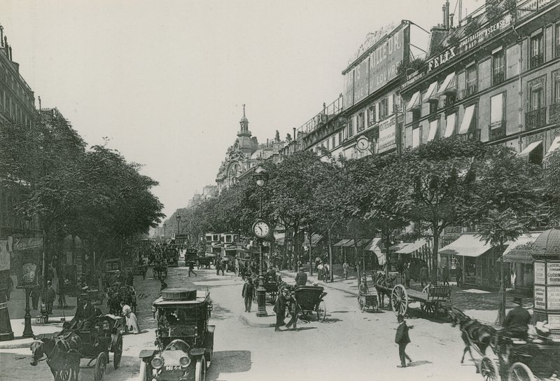 Perspektywa Boulevard des Italiens, Bulwar Włochów (fotograwiura) autorstwa French Photographer