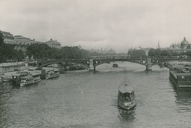 Perspektywa na Sekwanę, Pont des Saint-Peres, Sekwana i most Saints-Peres (fotograwerowanie) autorstwa French Photographer