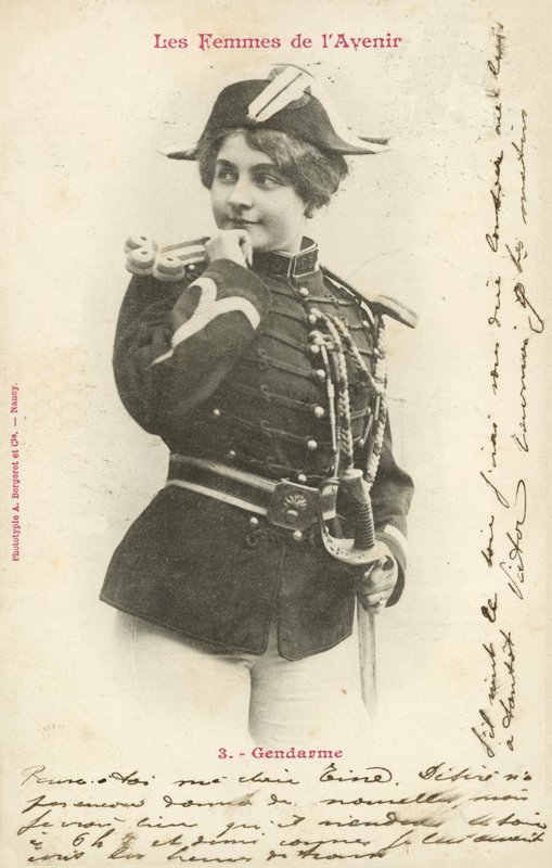 Policjant, Kobieta Przyszłości autorstwa French Photographer