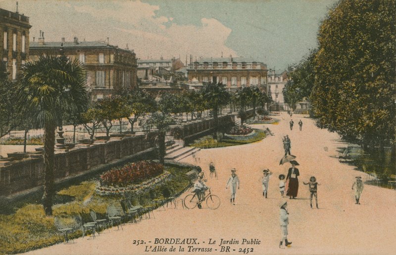Ogród publiczny w Bordeaux, Francja. Pocztówka wysłana w 1913 roku. autorstwa French Photographer