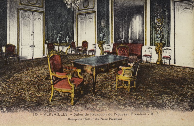 Sala Przyjęć nowego Prezydenta Pałacu Wersalskiego (zdjęcie kolorowe) autorstwa French Photographer