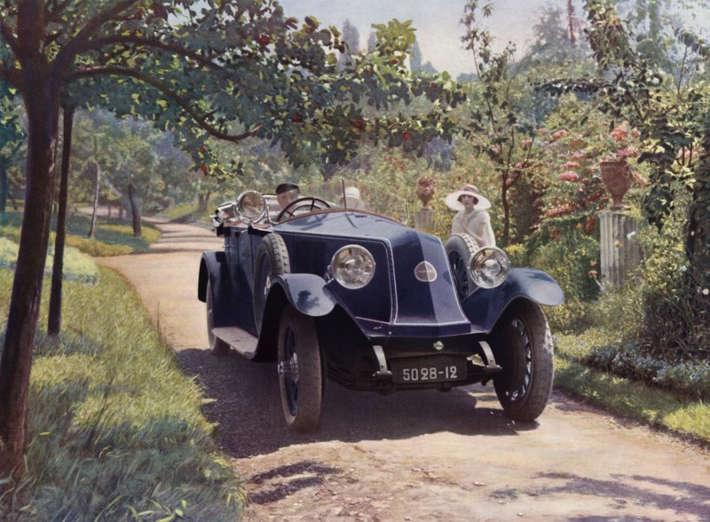 Renault, Torpedo "Sport", 40 KM, 6 cylindrów (zdjęcie kolorowe) autorstwa French Photographer