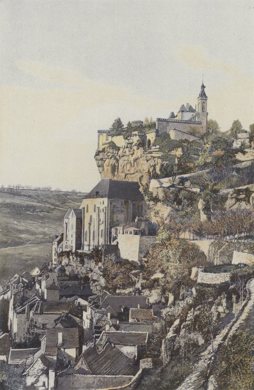 Rocamadour, Skała i miasto, Widok N autorstwa French Photographer