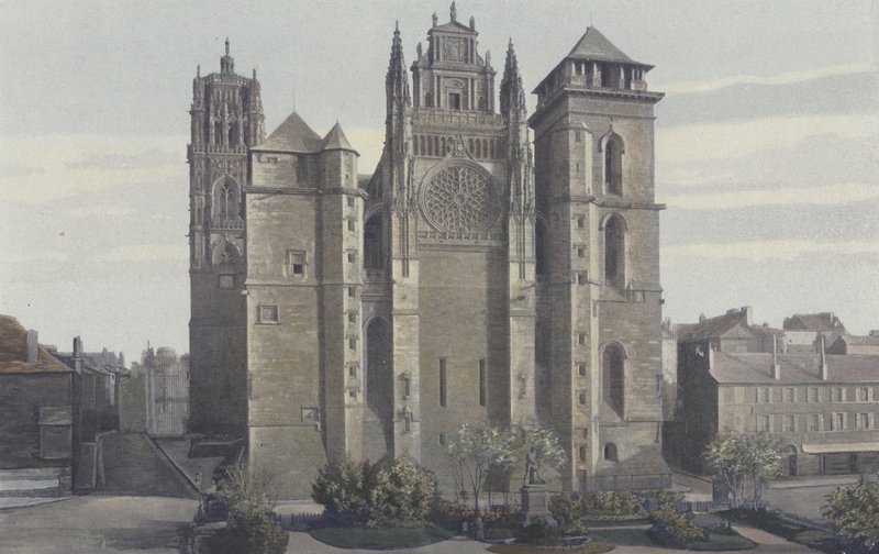 Rodez, Cathedrale, Fasada O autorstwa French Photographer
