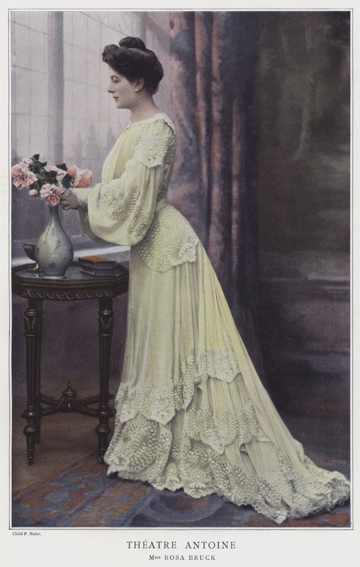 Rosa Bruck, francuska aktorka (kolorowe zdjęcie) autorstwa French Photographer