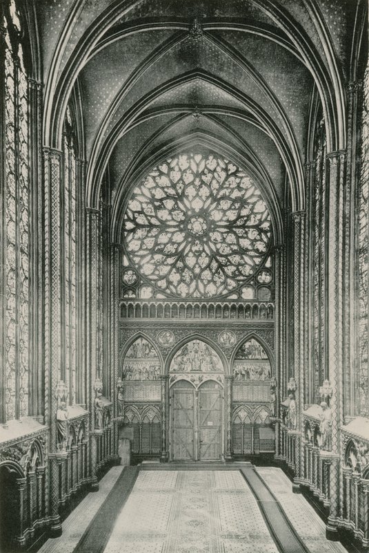 Rozeta de la Sainte-Chapelle, Rozeta w kaplicy św. (fotograwiura) autorstwa French Photographer