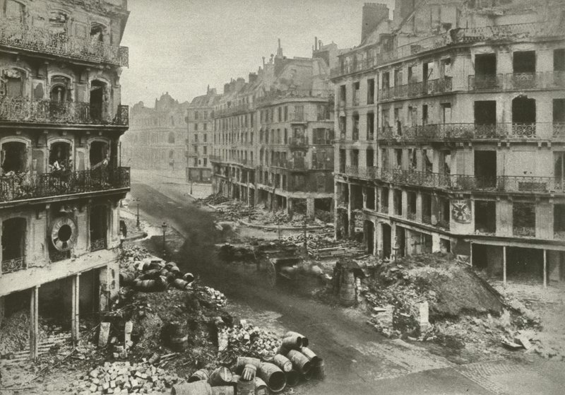 Rue De Rivoli, Paryż, po tygodniu kończącym Komunę autorstwa French Photographer
