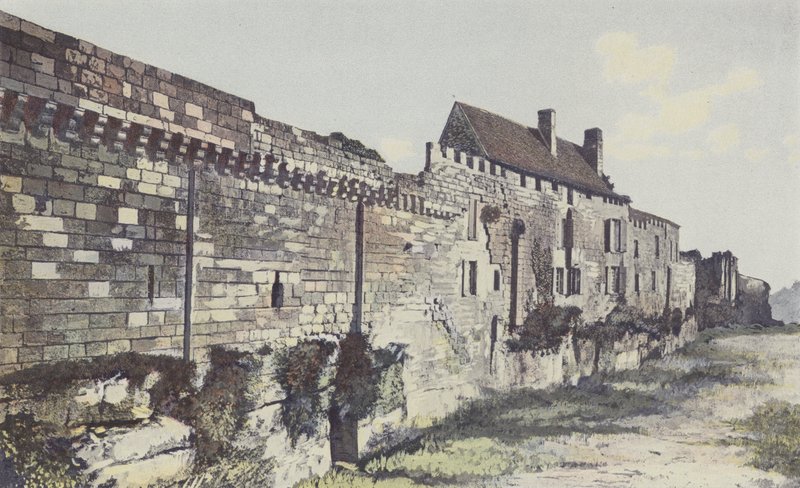Saint-Emilion, Pozostałości murów obronnych do NW, Logis de Malet autorstwa French Photographer