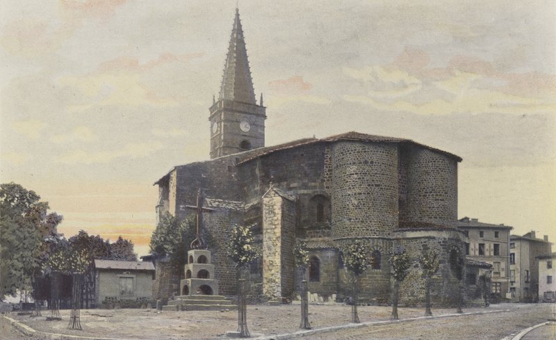 Saint-Paulien, Kościół, Razem S E autorstwa French Photographer