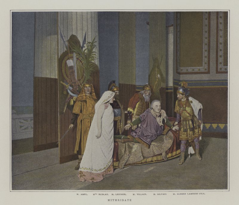 Scena z inscenizacji Mitrydate, Jean Racine (zdjęcie kolorowe) autorstwa French Photographer