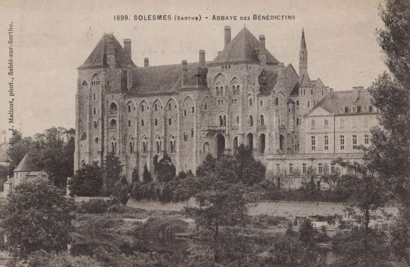 Solesmes, Sarte, Abbaye Des Benedictins autorstwa French Photographer