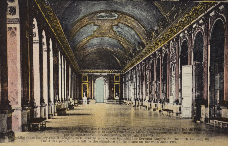 Sala Lustrzana Pałacu Wersalskiego (zdjęcie kolorowe) autorstwa French Photographer