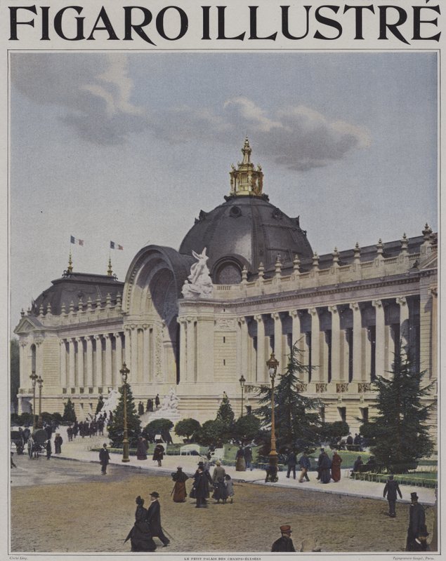 Petit Palais z Pól Elizejskich, Exposition Universelle 1900, Paryż (kolorowe zdjęcie) autorstwa French Photographer