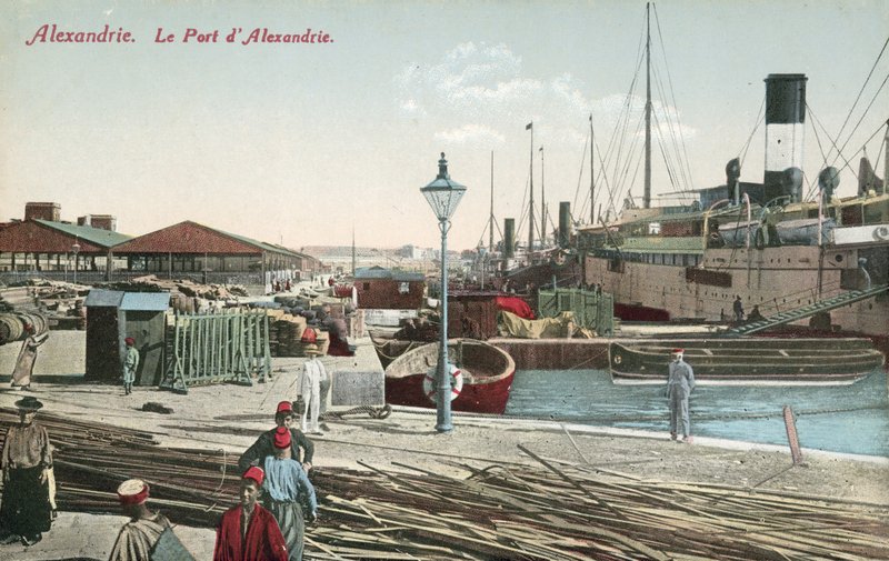 Port, Aleksandria (kolorowe zdjęcie) autorstwa French Photographer
