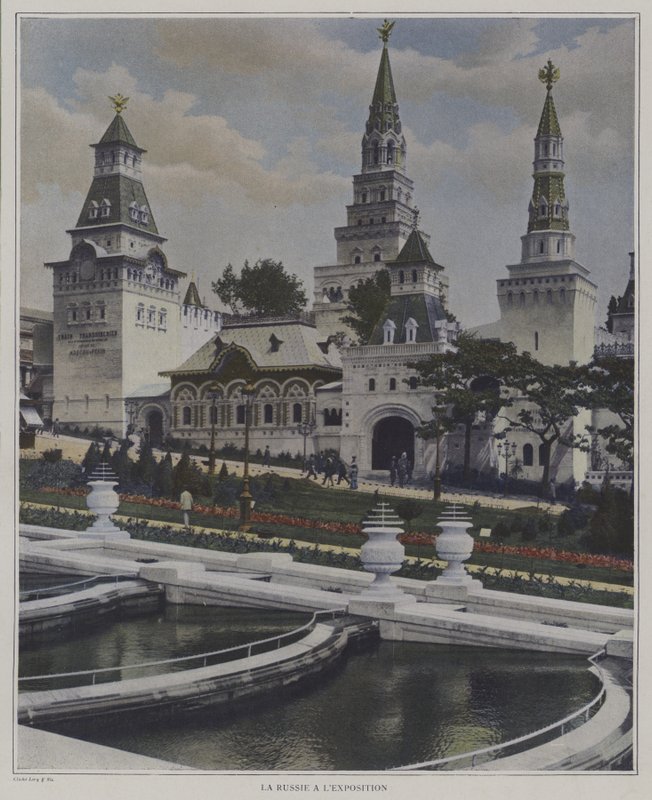 Pawilon rosyjski na Exposition Universelle 1900, Paryż (zdjęcie kolorowe) autorstwa French Photographer