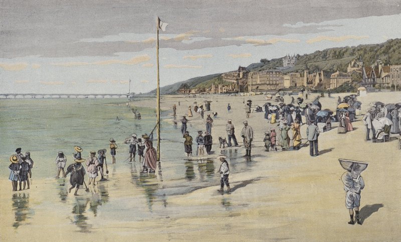 Trouville, plaża w czasie przypływu? autorstwa French Photographer
