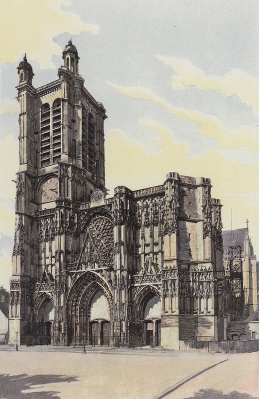 Troyes, Cathedrale, Fasada O autorstwa French Photographer