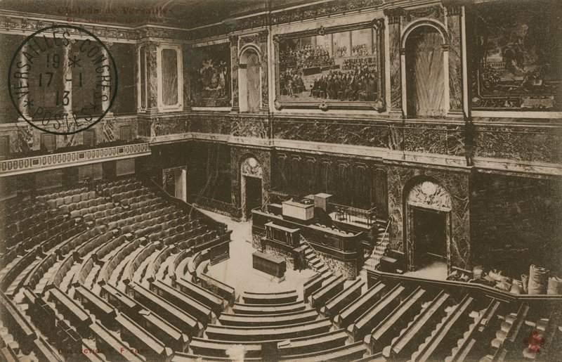 Kongres Wersalski. Pocztówka wysłana w 1913 roku. autorstwa French Photographer