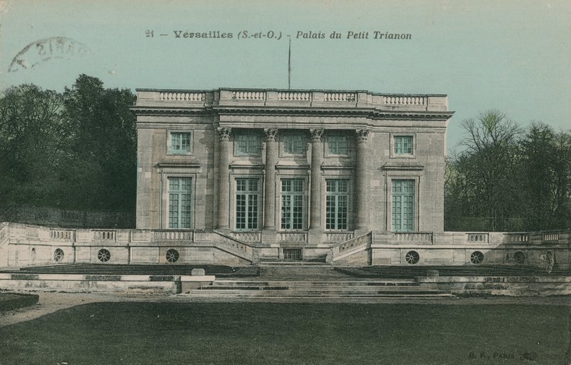 Wersal, Pałac Petit Trianon. Pocztówka wysłana w 1913 roku. autorstwa French Photographer