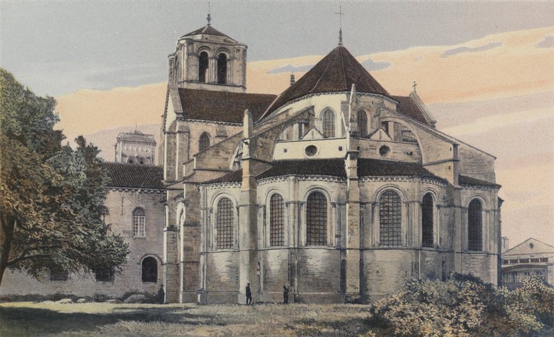 Vezelay, kościół Madeleine, apsyda, strona S E autorstwa French Photographer
