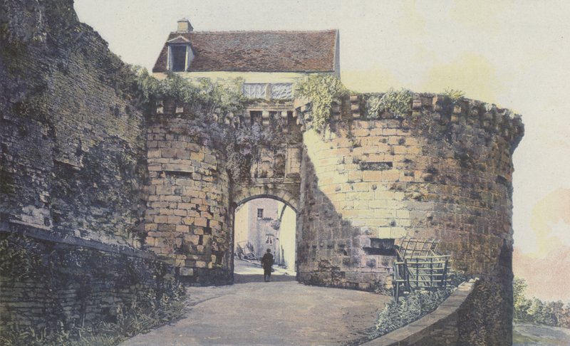 Vezelay, Porte Neuve, wybrzeże poza miastem autorstwa French Photographer