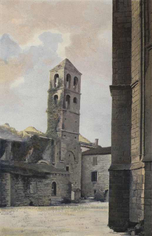 Villemagne, stary kościół św. Grzegorza, dzwonnica autorstwa French Photographer