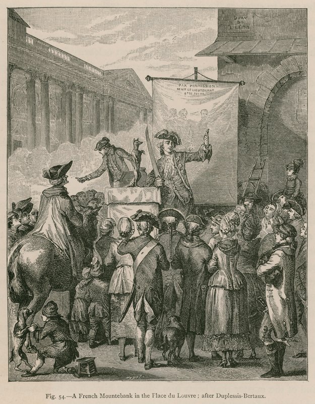 Francuski Mountebank na Place du Louvre; po Duplessis-Bertaux autorstwa French School
