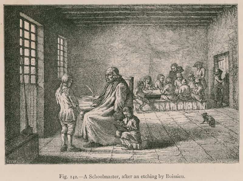 Nauczyciel, według akwaforty Boissieu autorstwa French School